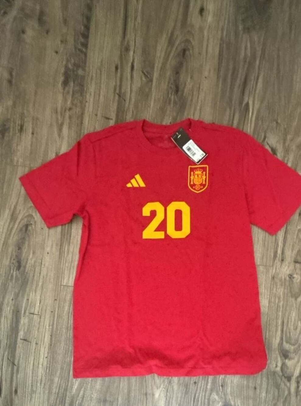 adidas Spain Pedri 20 Name & Number Tee Red
